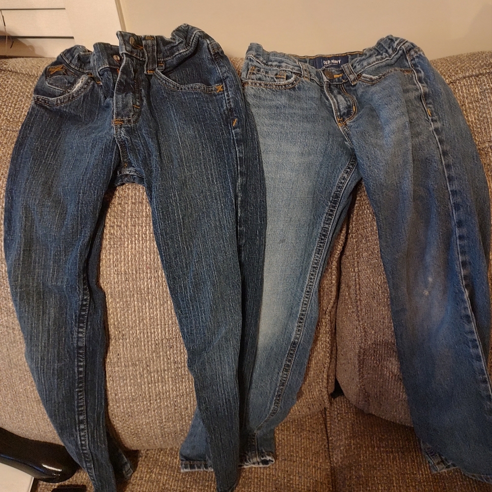 2 pairs boys Jeans size 7 slim (11)